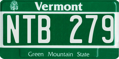 VT license plate NTB279