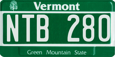VT license plate NTB280