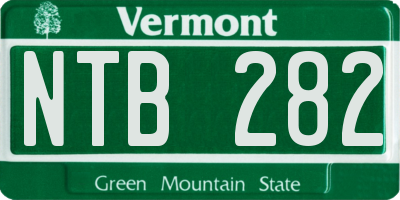 VT license plate NTB282