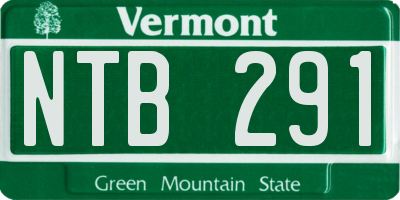 VT license plate NTB291