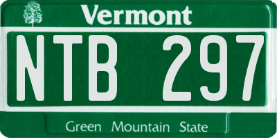 VT license plate NTB297