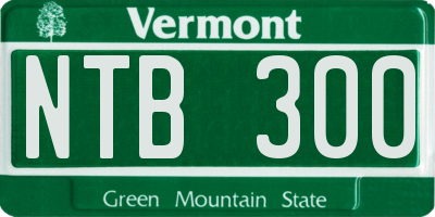 VT license plate NTB300