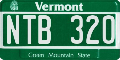 VT license plate NTB320