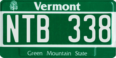 VT license plate NTB338