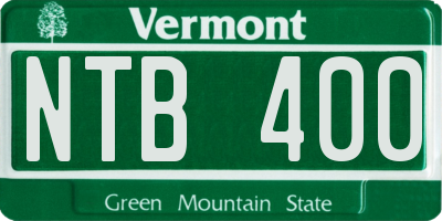 VT license plate NTB400