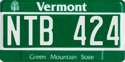 VT license plate NTB424