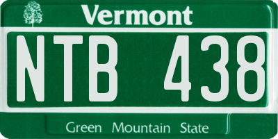 VT license plate NTB438