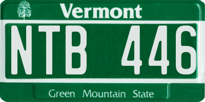 VT license plate NTB446