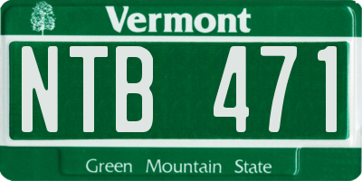 VT license plate NTB471