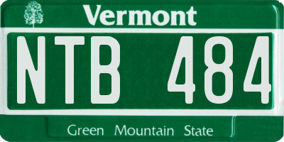 VT license plate NTB484