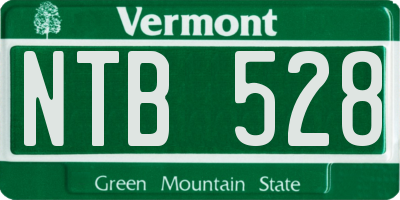 VT license plate NTB528