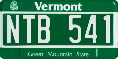 VT license plate NTB541