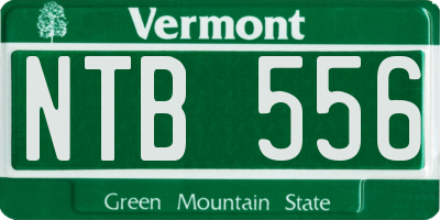VT license plate NTB556