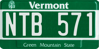 VT license plate NTB571