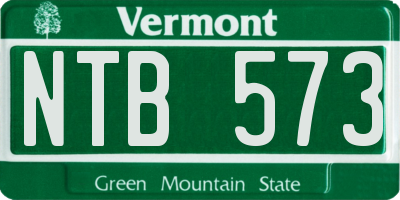 VT license plate NTB573