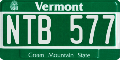 VT license plate NTB577