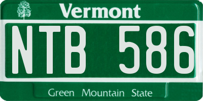 VT license plate NTB586