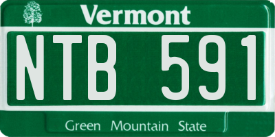 VT license plate NTB591