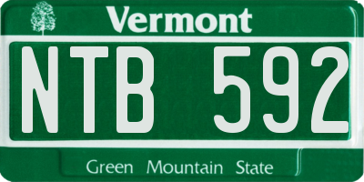 VT license plate NTB592