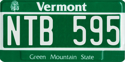 VT license plate NTB595