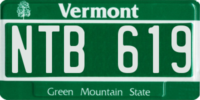 VT license plate NTB619