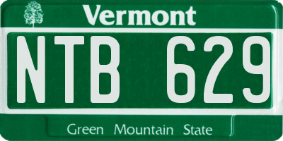 VT license plate NTB629