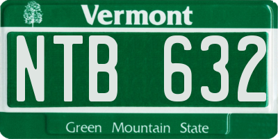 VT license plate NTB632