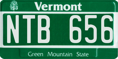 VT license plate NTB656