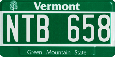 VT license plate NTB658