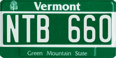 VT license plate NTB660