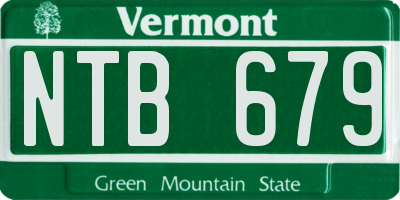 VT license plate NTB679