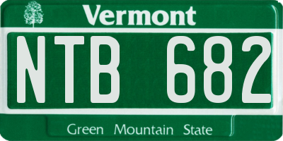 VT license plate NTB682