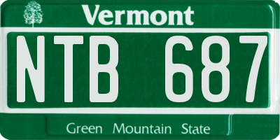 VT license plate NTB687