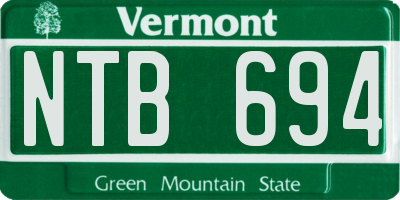 VT license plate NTB694