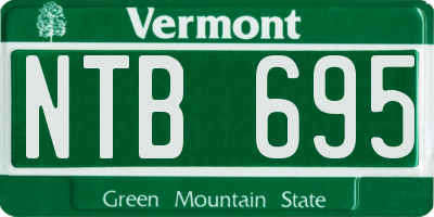 VT license plate NTB695