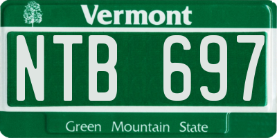 VT license plate NTB697