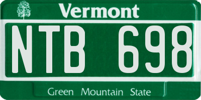 VT license plate NTB698