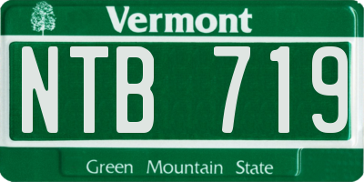 VT license plate NTB719