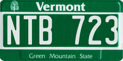 VT license plate NTB723