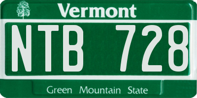 VT license plate NTB728