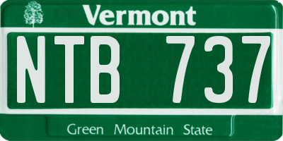 VT license plate NTB737