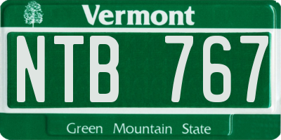 VT license plate NTB767