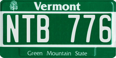 VT license plate NTB776