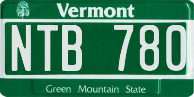 VT license plate NTB780