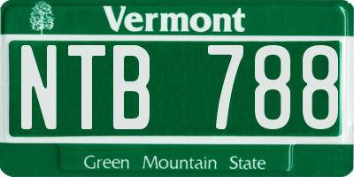 VT license plate NTB788