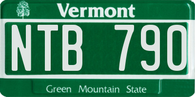 VT license plate NTB790