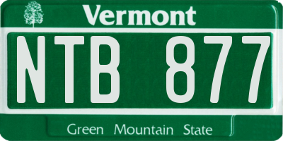 VT license plate NTB877
