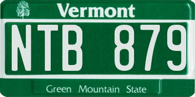 VT license plate NTB879