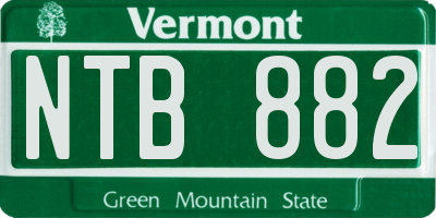 VT license plate NTB882
