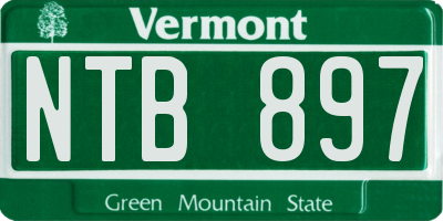VT license plate NTB897